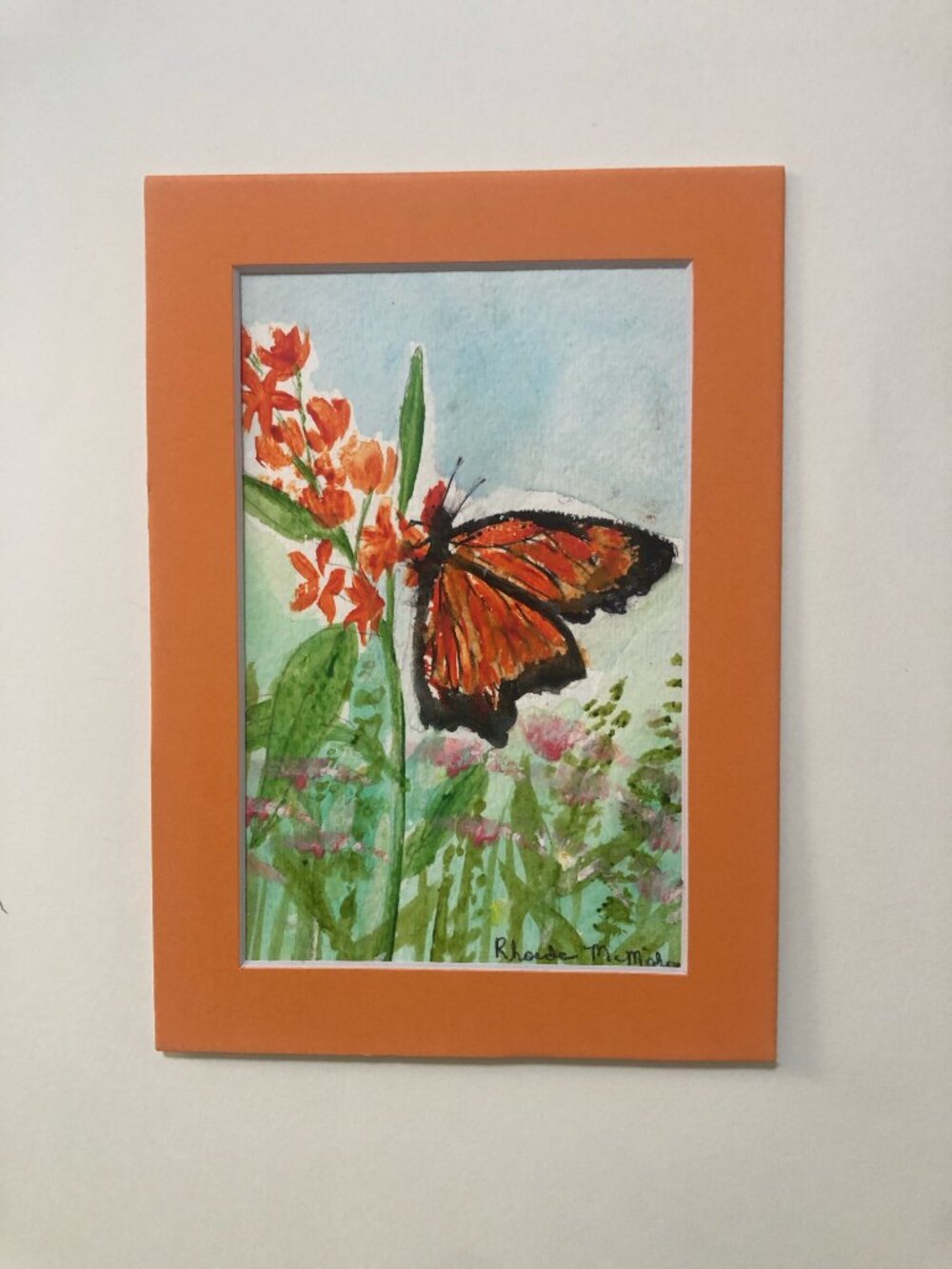 Monarch Butterfly Watercolor Painting
